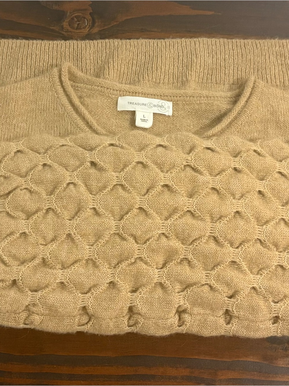 Treasure & Bond Honeycomb Sleeve Sweater Nordstrom - Picture 4 of 4
